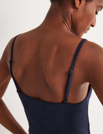 Navy Blue Plain Cami Top for Women - Versatile Sleeveless Tank