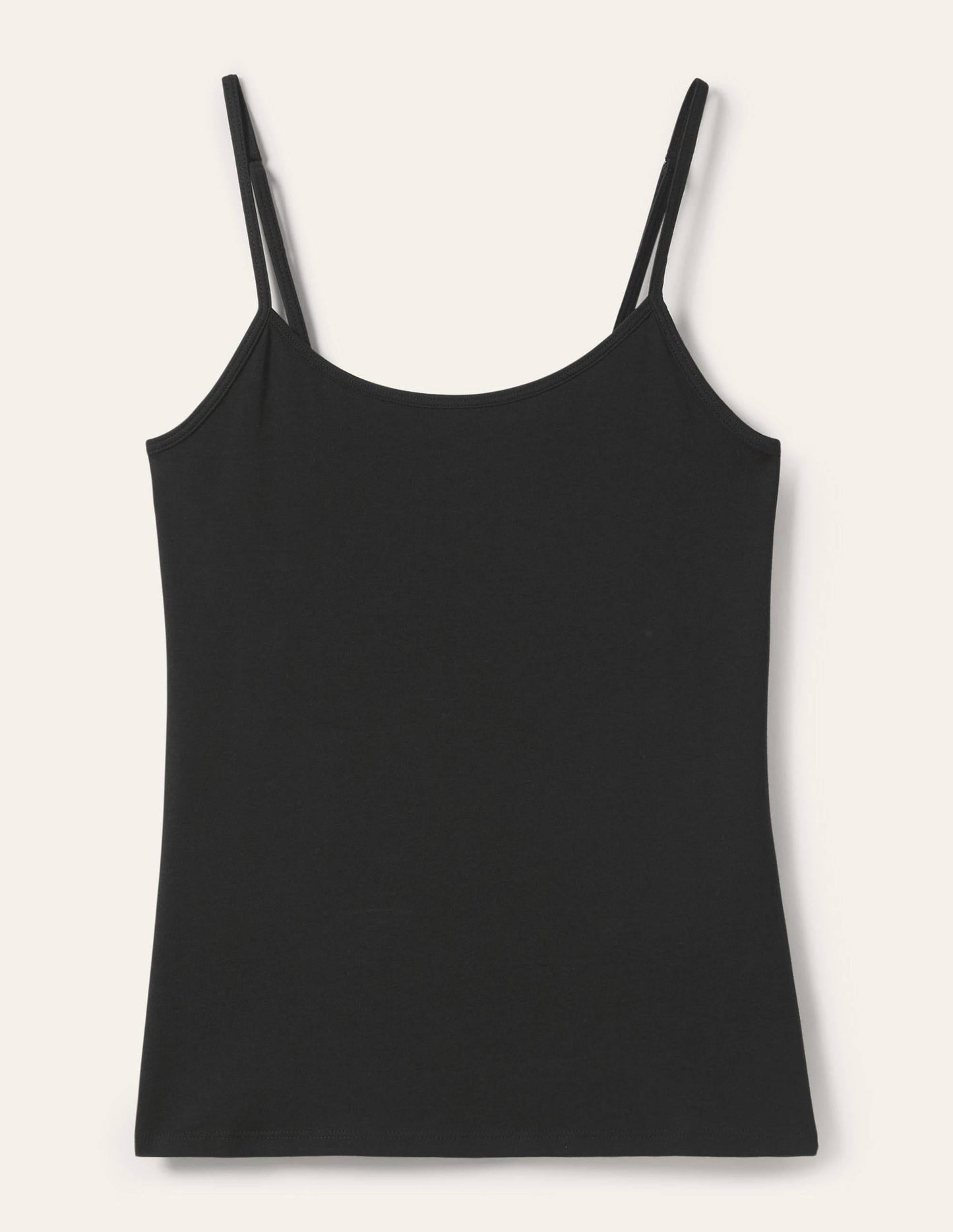 Women's Black Plain Cami Top - Versatile Sleeveless Tank