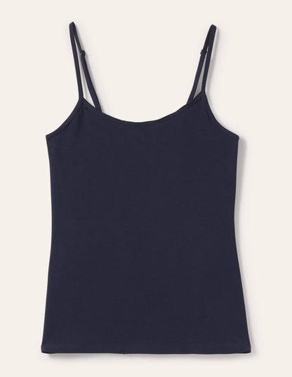 Navy Blue Plain Cami Top for Women - Versatile Sleeveless Tank