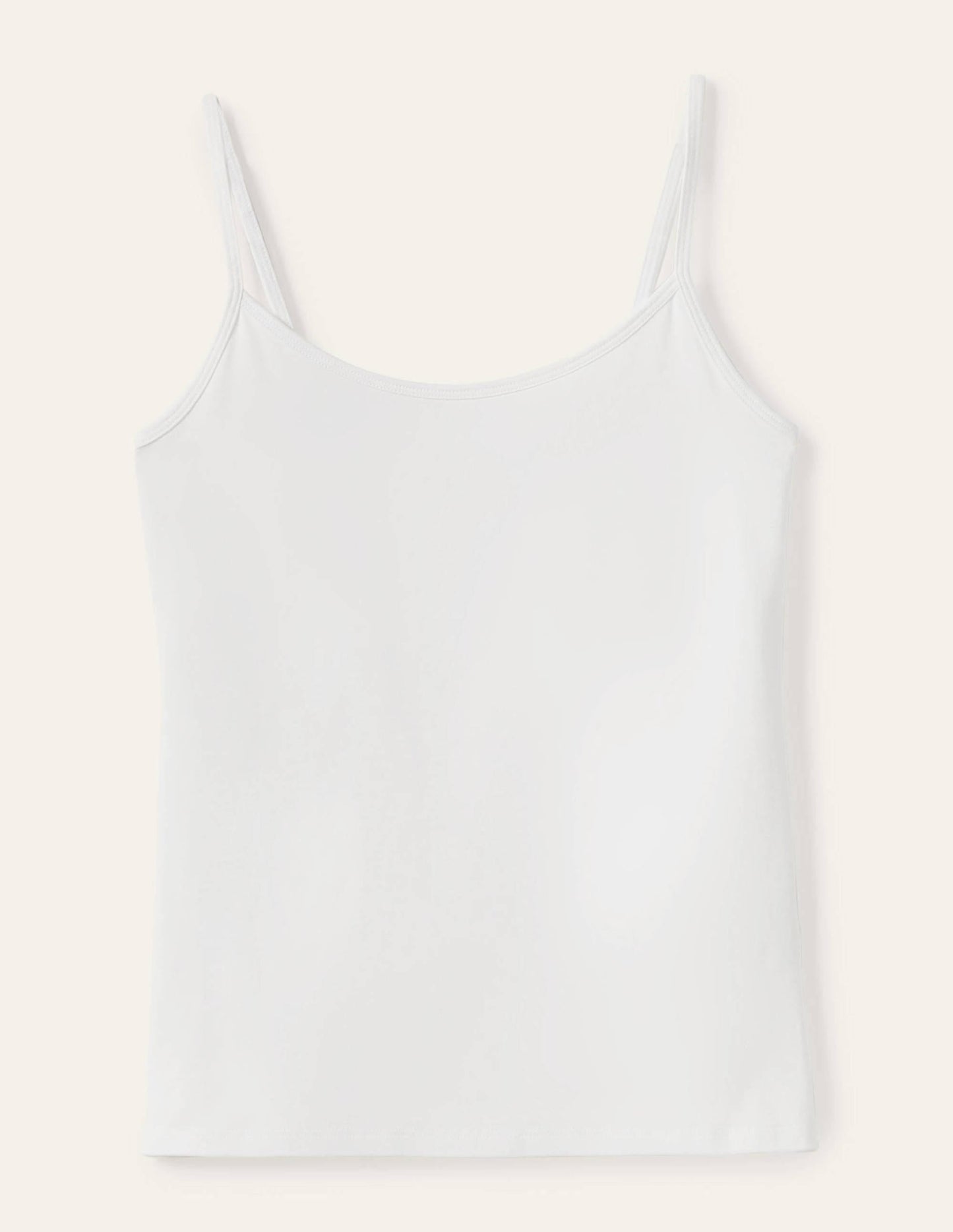Women's White Plain Cami Top - Versatile Sleeveless Tank for Everyday Wear