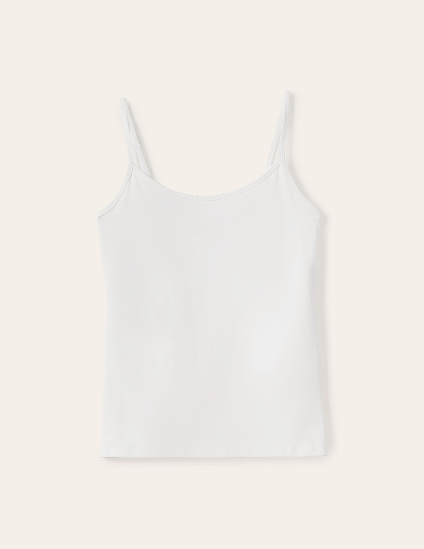 Women's White Plain Cami Top - Versatile Sleeveless Tank for Everyday Wear