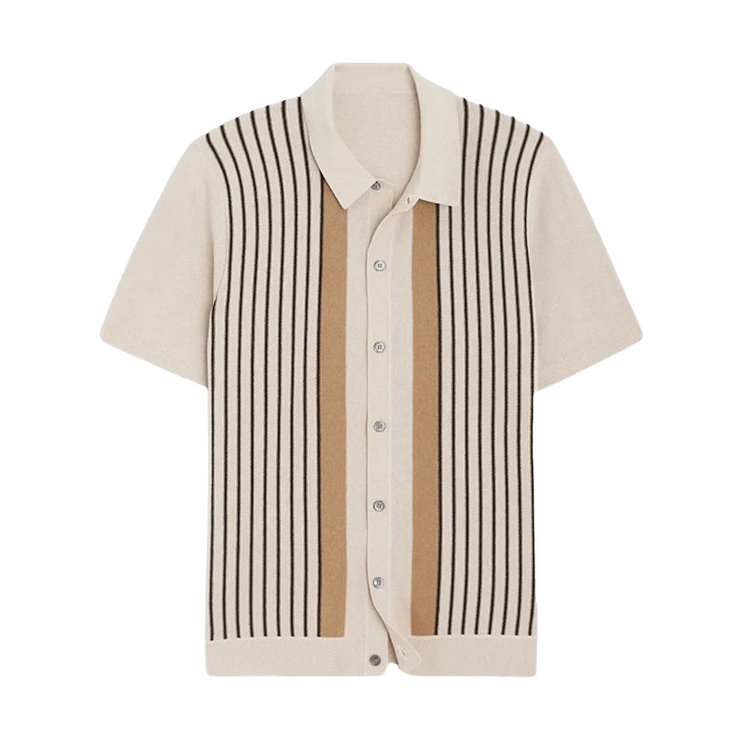 Men's Classic Polo Shirt with Button Closure - Stylish Casual Wear