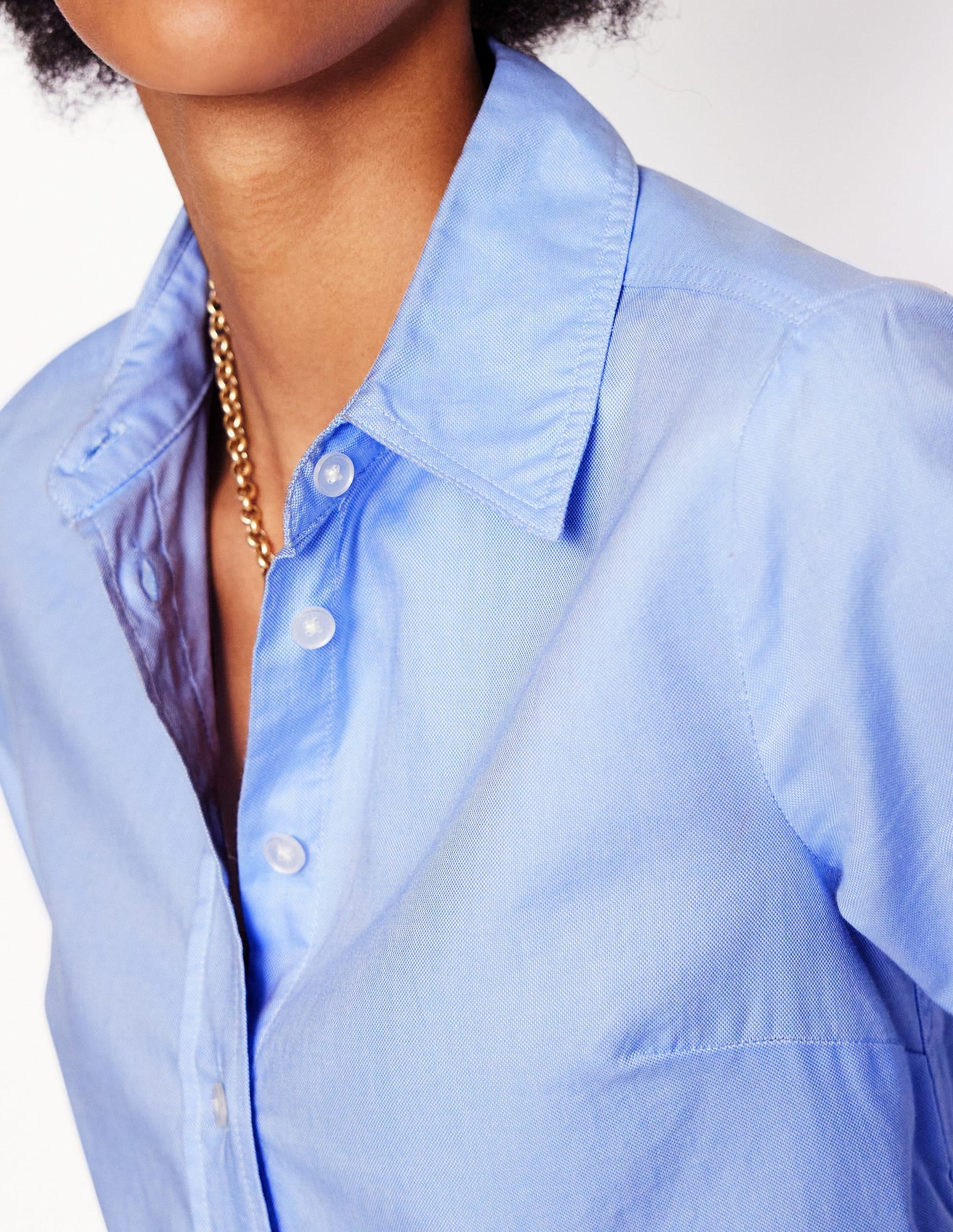 Men's Blue Oxford Cotton Shirt - Classic Fit Casual Wear