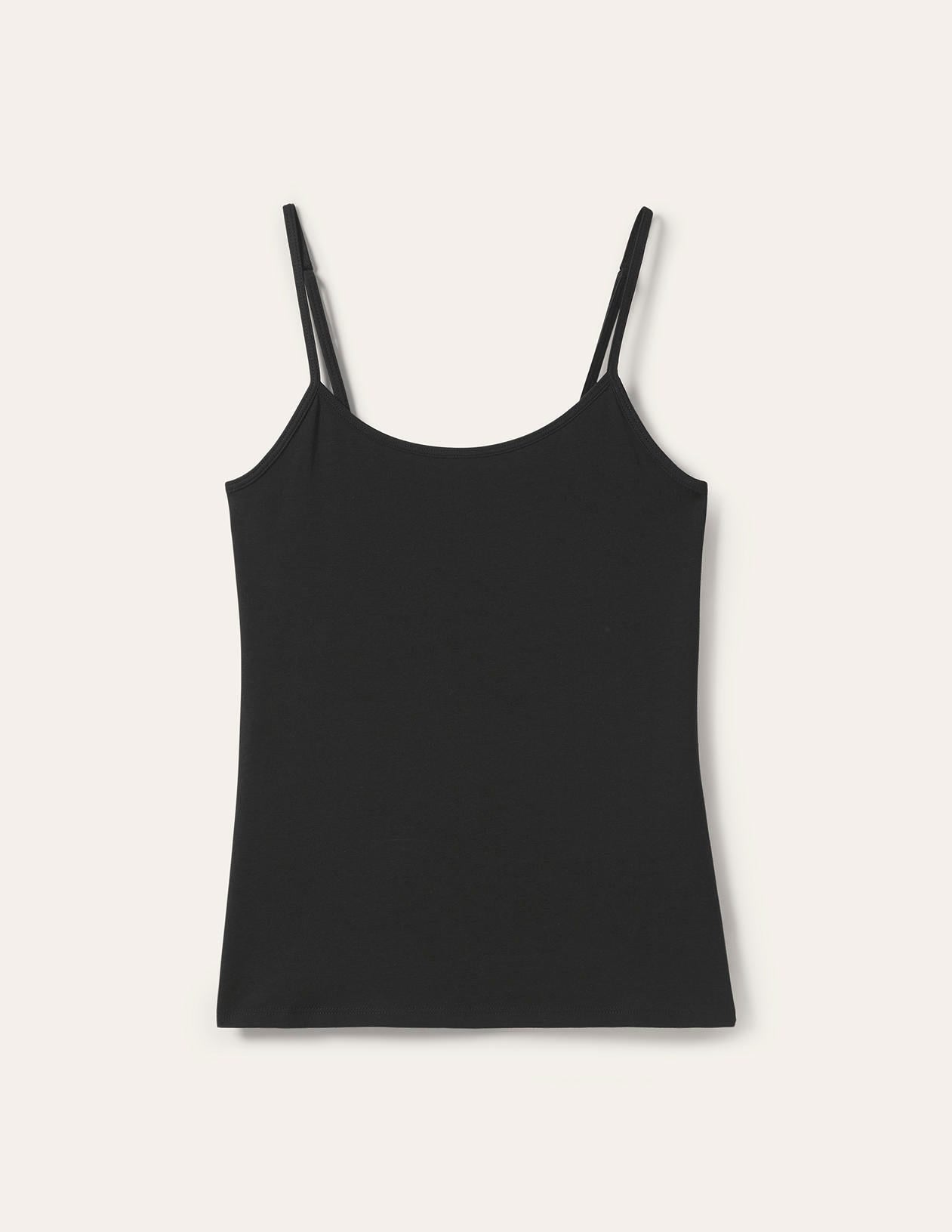 Women's Black Plain Cami Top - Versatile Sleeveless Tank