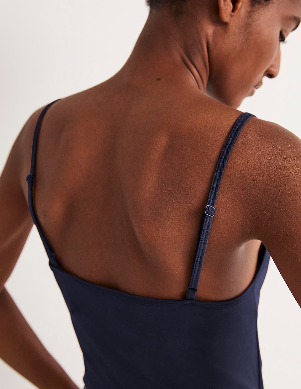 Navy Blue Plain Cami Top for Women - Versatile Sleeveless Tank