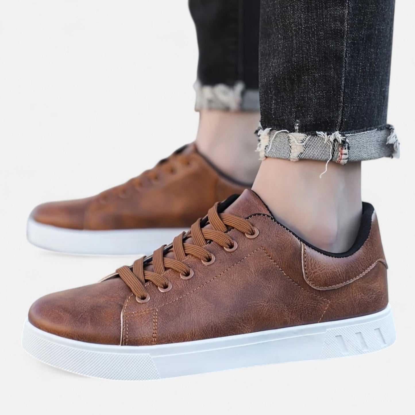 Men's Stylish Business Casual Lace-Up Sneakers | Comfortable Everyday Footwear