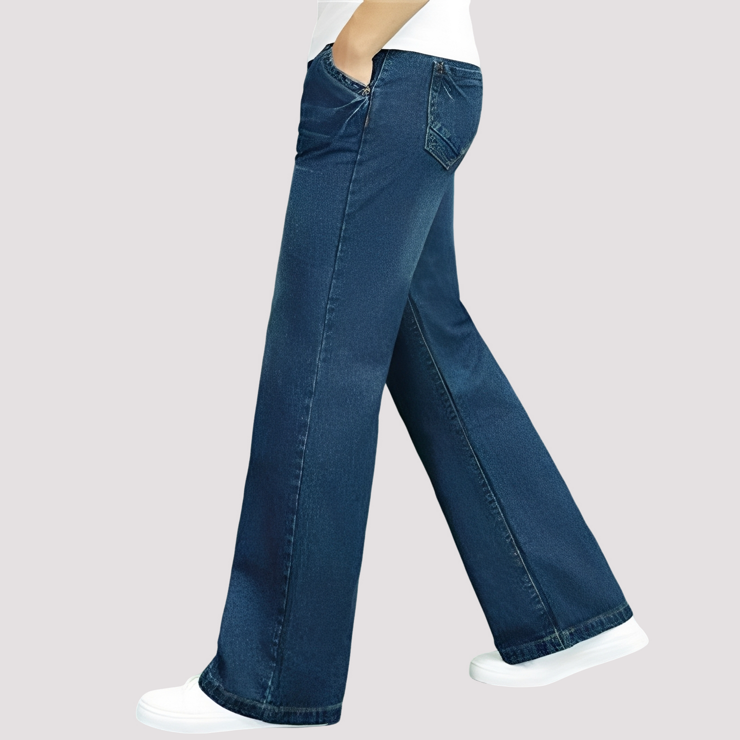 Women's Flared Leg Straight Jeans - Stylish and Comfortable Fit