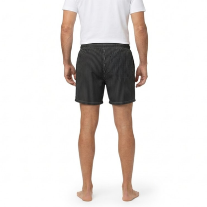 Men's Quick Dry Striped Swim Trunks with Elastic Waistband for Beach and Pool