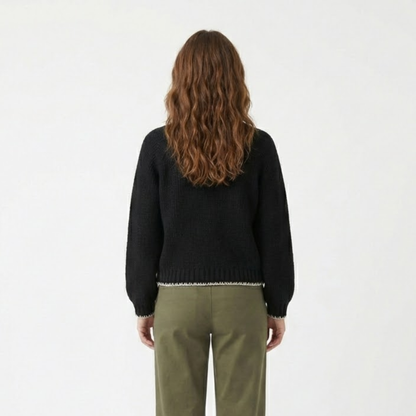 Women's Long Sleeve Knit Cardigan with Tie Front and V-Neck - Loose Fit Bow Sweater Outerwear