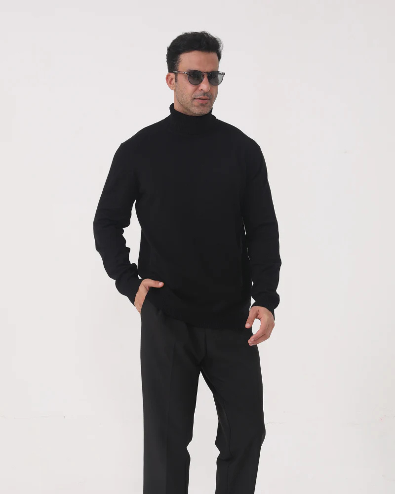 Bernese Peak Wool Turtleneck
