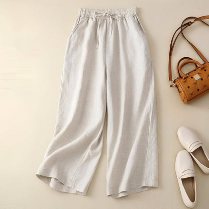 Women's Casual Wide-Leg Trousers - Comfortable and Stylish Design