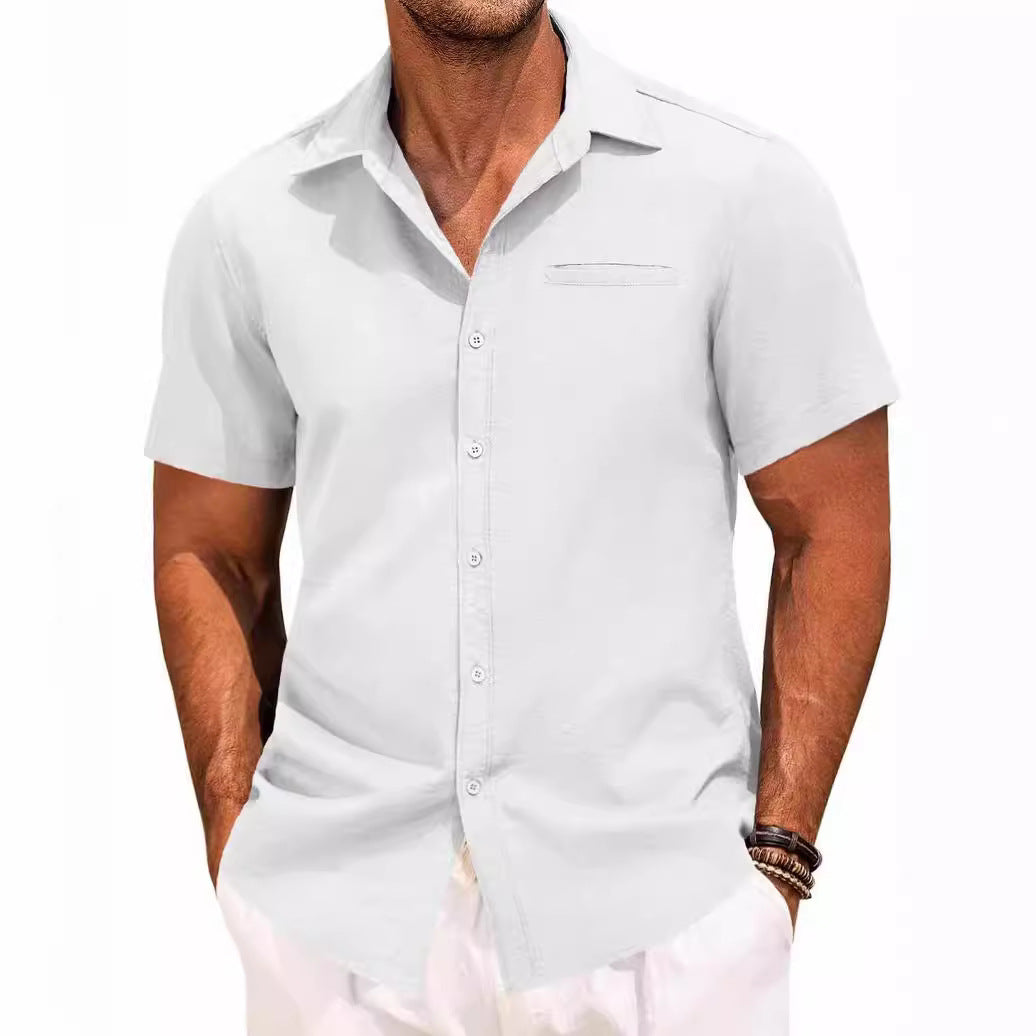 Carson - Comfortable Short-Sleeved Shirt with Buttons for Men