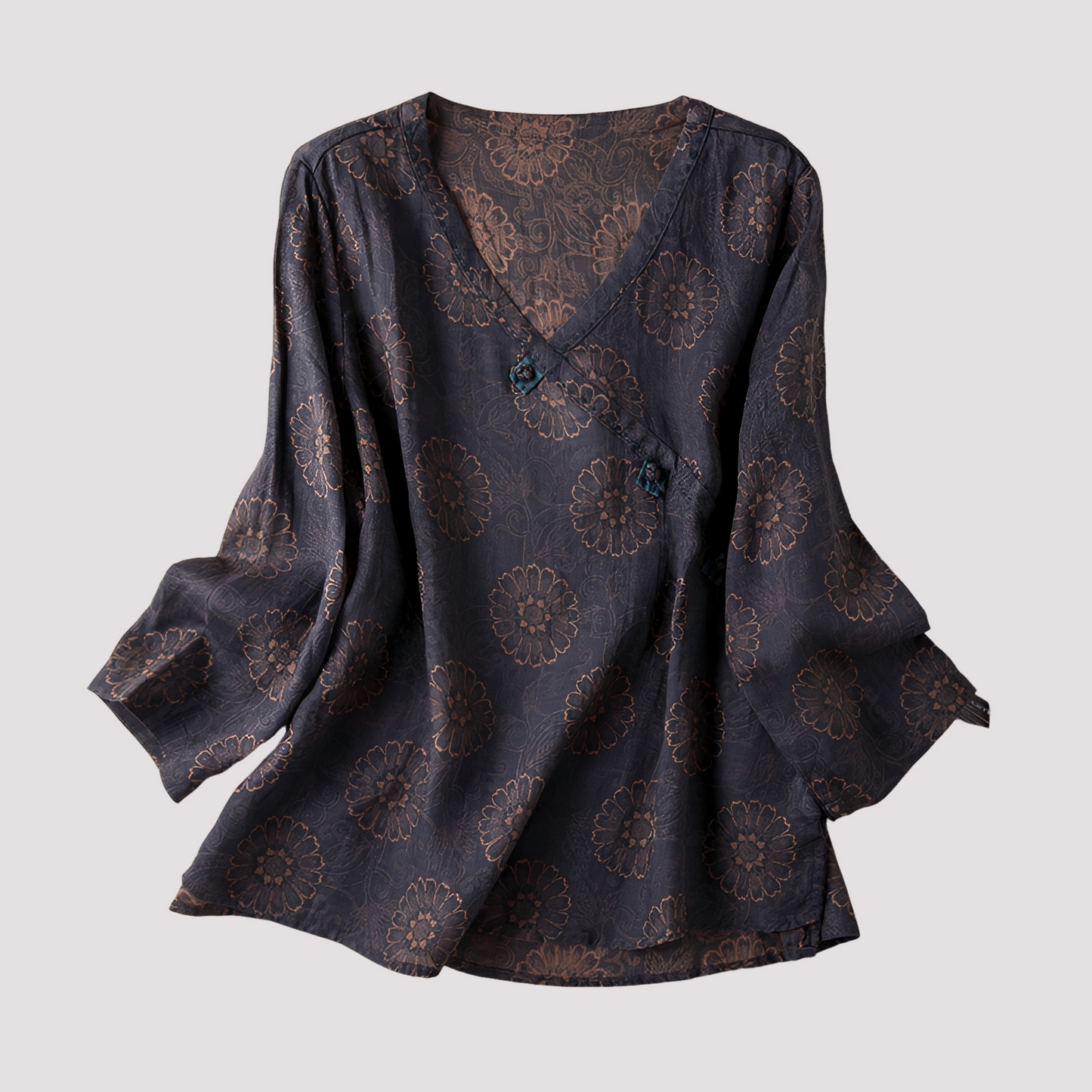 Elegant Floral Print Women's Blouse - Spring Summer Fashion
