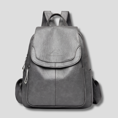 Stylish Anti-Theft Leather Backpack for Women - Secure and Fashionable Travel Bag