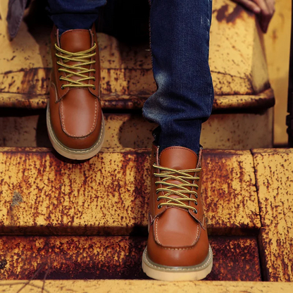 Men's Classic Vintage Lace-Up Boots for Everyday Style and Comfort
