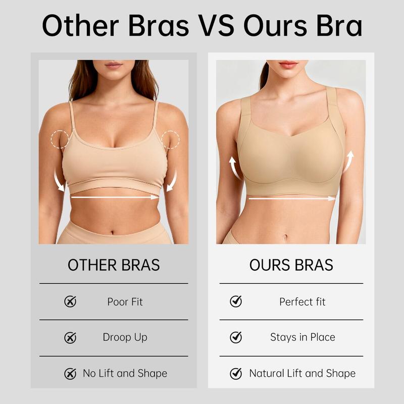 Seamless Wireless Push-Up Bra for Maximum Comfort and Supportive Fit