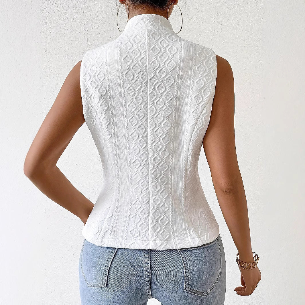 Alessa | Women's Structured Gilet White