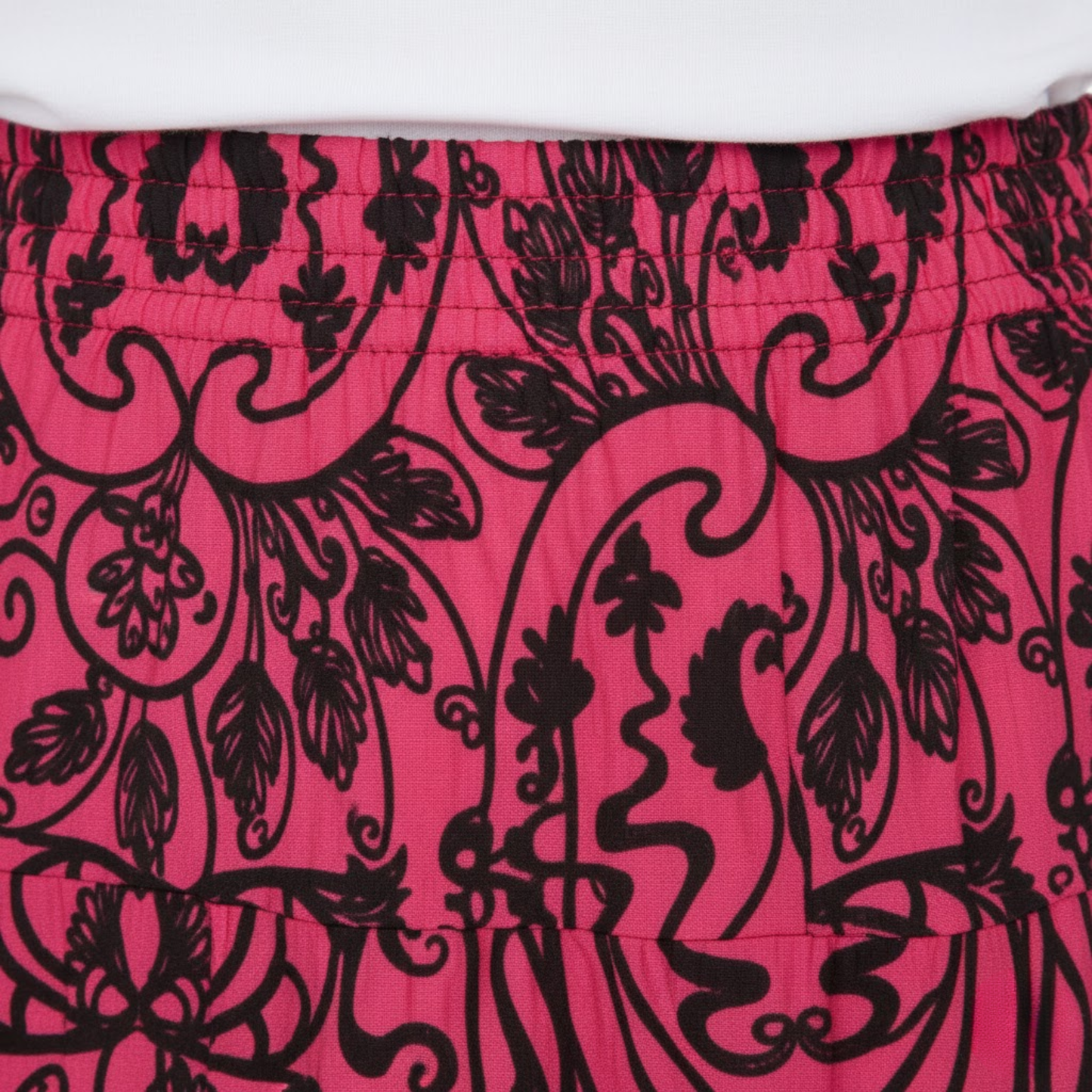 Women's High Waist A-Line Maxi Skirt with Elastic Waist - Floor-Length Printed Flare Design