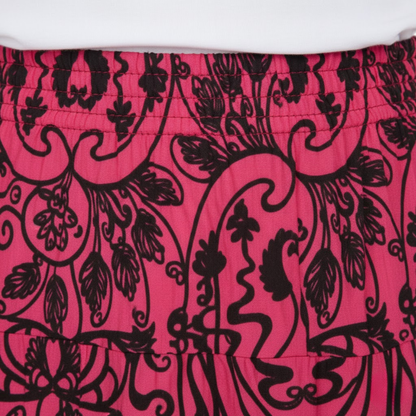 Women's High Waist A-Line Maxi Skirt with Elastic Waist - Floor-Length Printed Flare Design