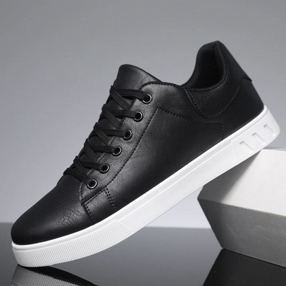 Men's Fashionable Leather Sneakers - Trendy Footwear for Everyday Style