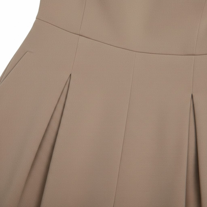 Women's Strapless Wide Leg Jumpsuit - Sleeveless Full Length Broadcloth Romper for Summer Fashion