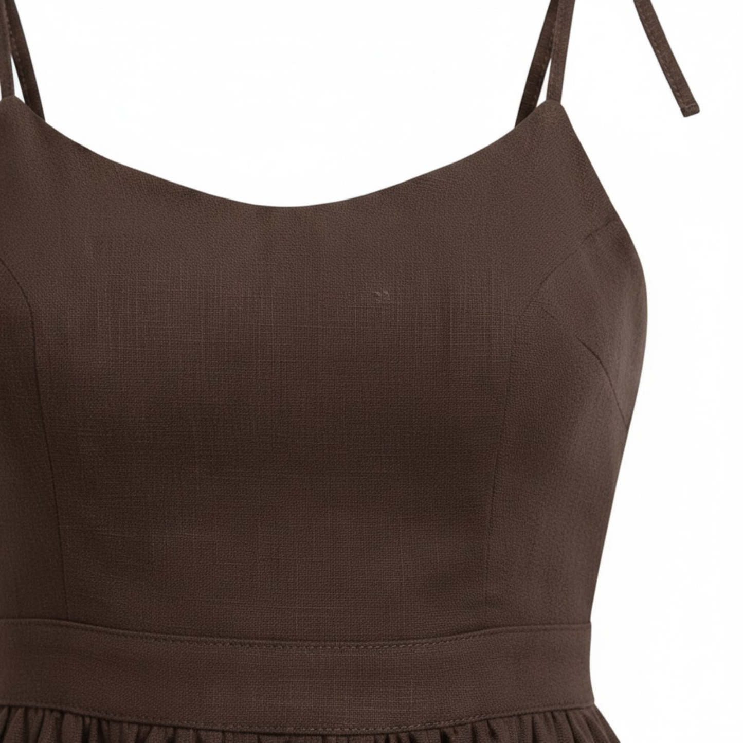 Women's Sleeveless V-Neck A-Line Midi Dress with Pockets and Spaghetti Straps for Casual Wear