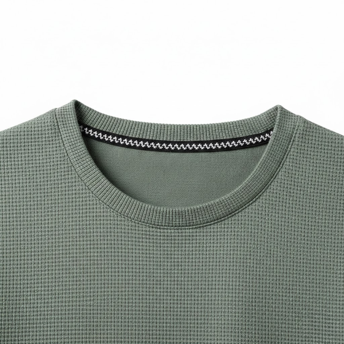 Men's Short Sleeve Waffle Knit Crew Neck T-Shirt - Breathable Casual Pullover Top