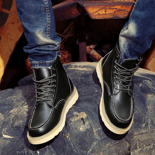 Men's Classic Vintage Lace-Up Boots for Everyday Style and Comfort