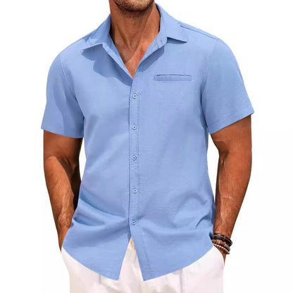 Carson - Comfortable Short-Sleeved Shirt with Buttons for Men