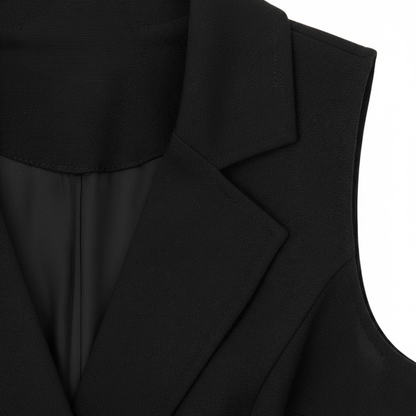 Sleeveless Tailored Waist Jumpsuit with Wide Leg Design for Effortless Style