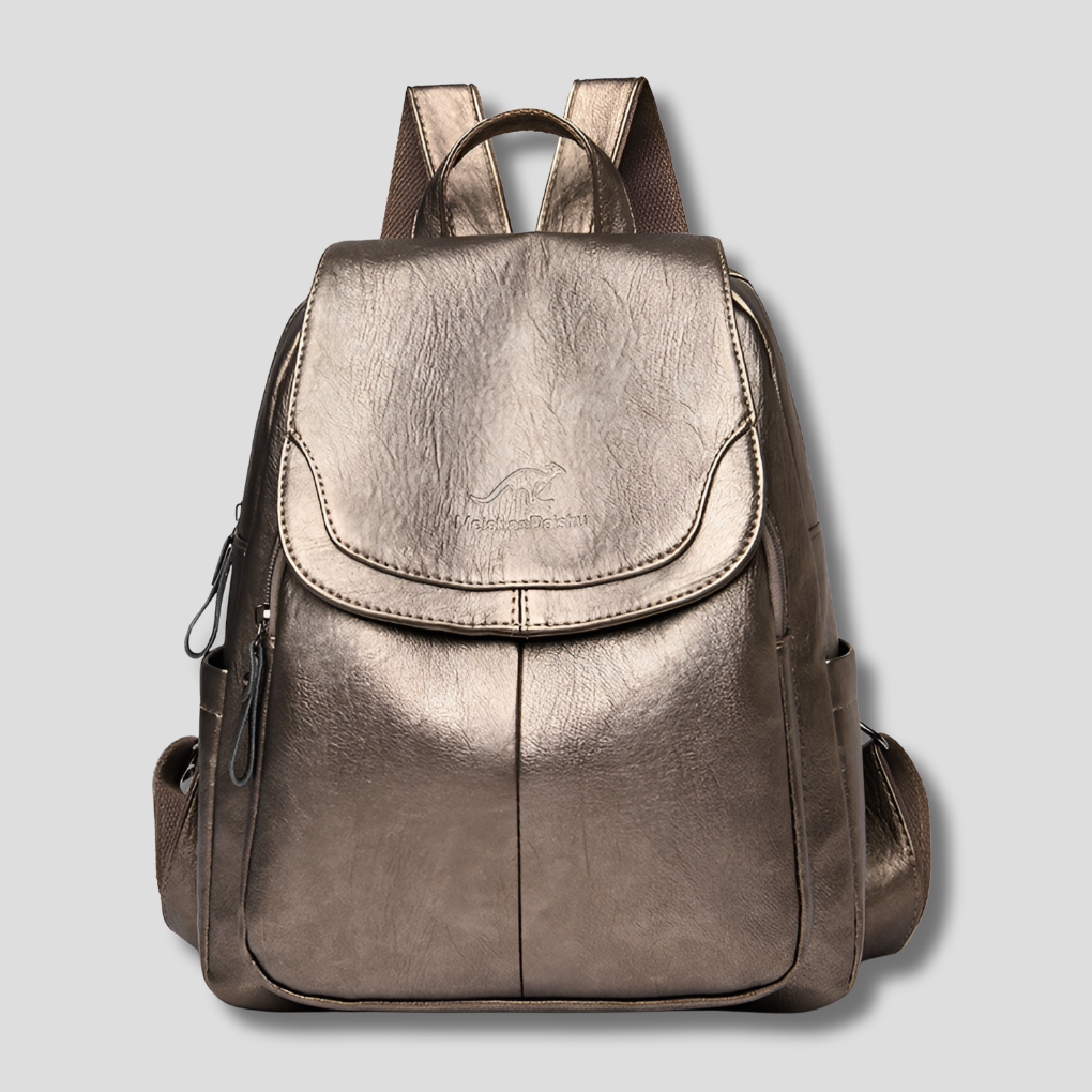 Stylish Anti-Theft Leather Backpack for Women - Secure and Fashionable Travel Bag