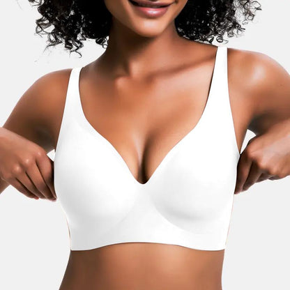 Seamless Deep V Push-Up Bra - Wireless Comfort and Support