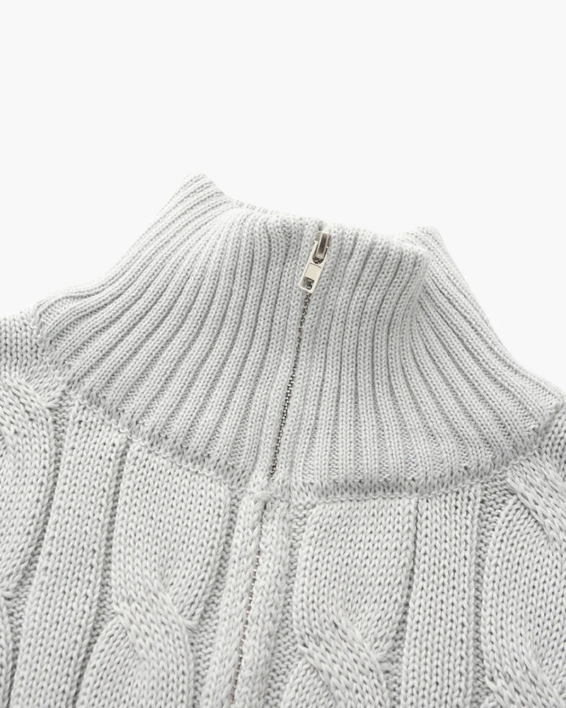 Old Money Alpine Zip Sweater