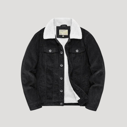 Men's Winter Faux Shearling Trucker Jacket | Suede-Style Outerwear for Cold Weather