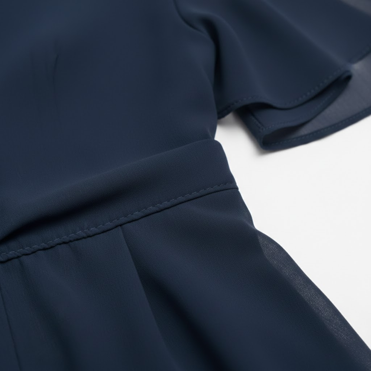 Elegant V-Neck Chiffon Midi Dress with Batwing Sleeves and Irregular Hem for Evening Parties
