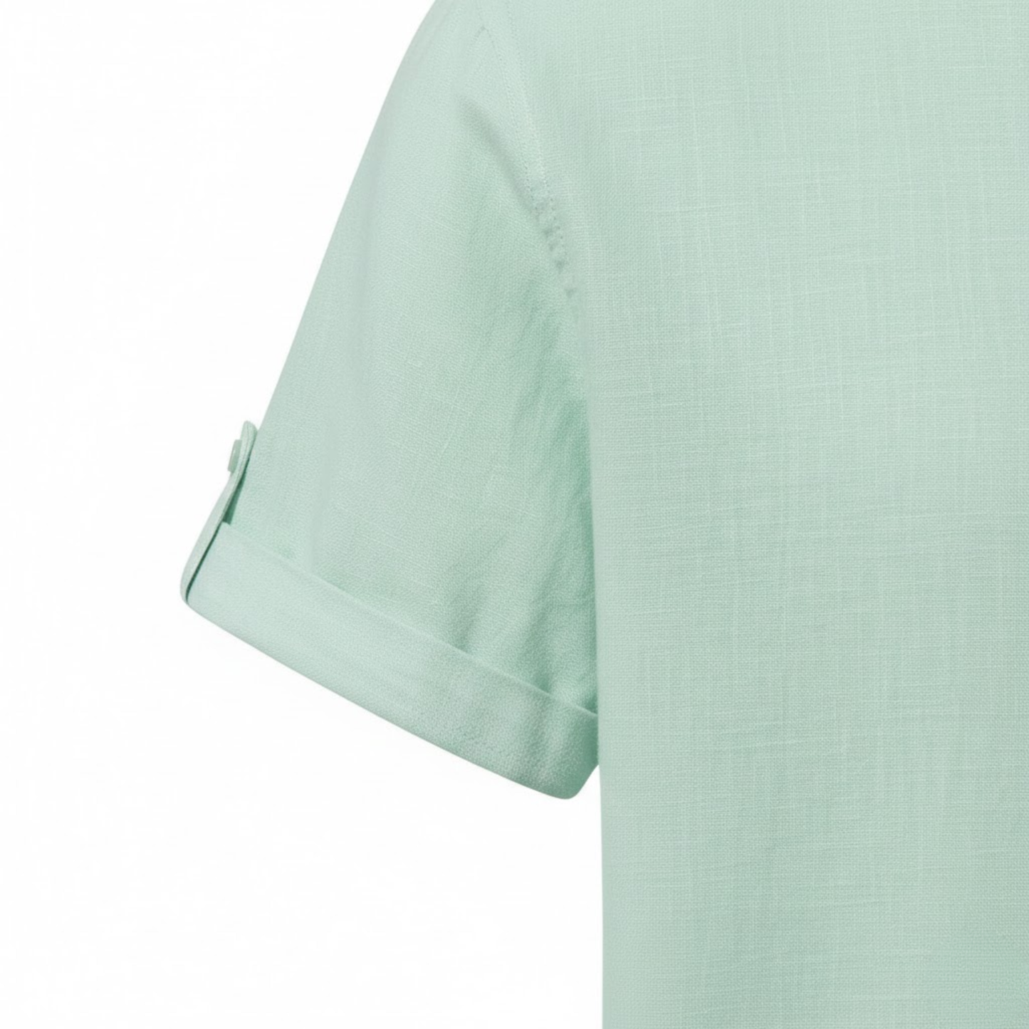 Men's Short Sleeve Cotton Linen Henley Shirt - Breathable Casual Beach Top with Pocket