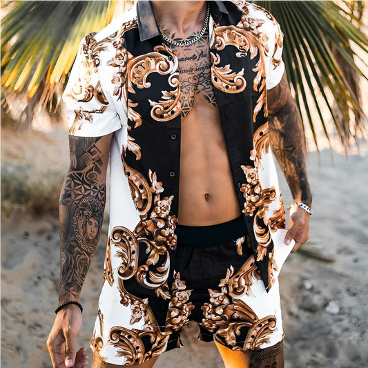 Lucas - Stylish Hawaiian Shirt Set for Men