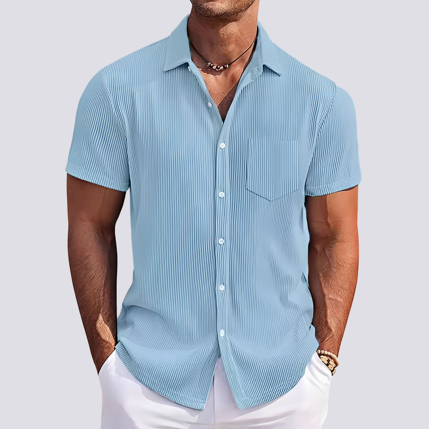 James - Elegant Striped Shirt for Men