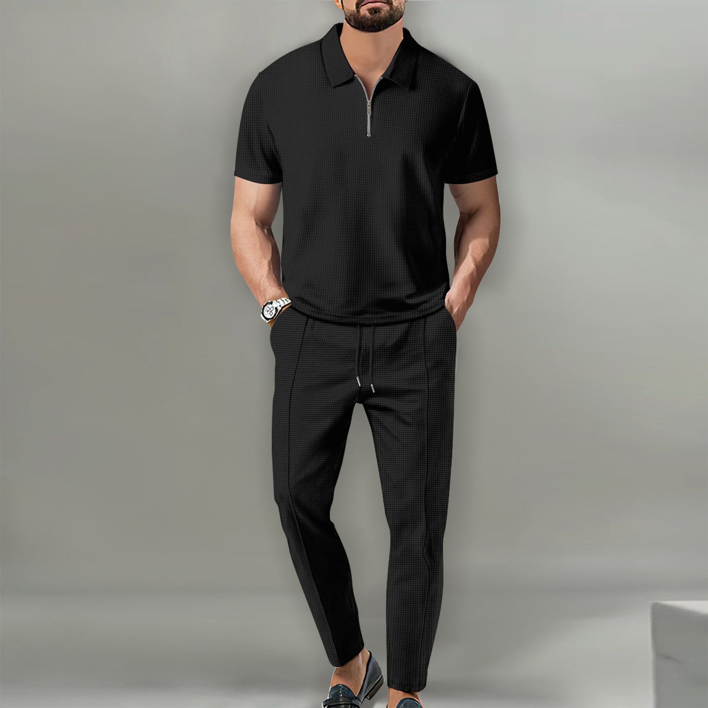 Charles - Elegant Waffle Set for Men