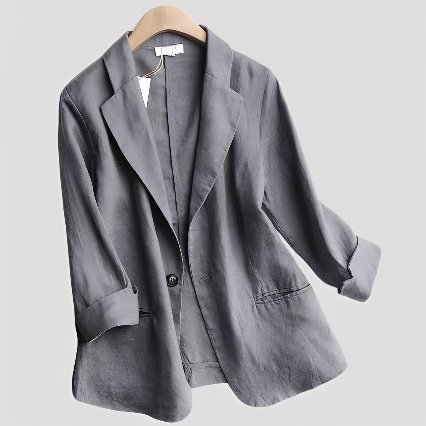 Casual Women's Three-Quarter Sleeve Blazer - Elegance and Comfort