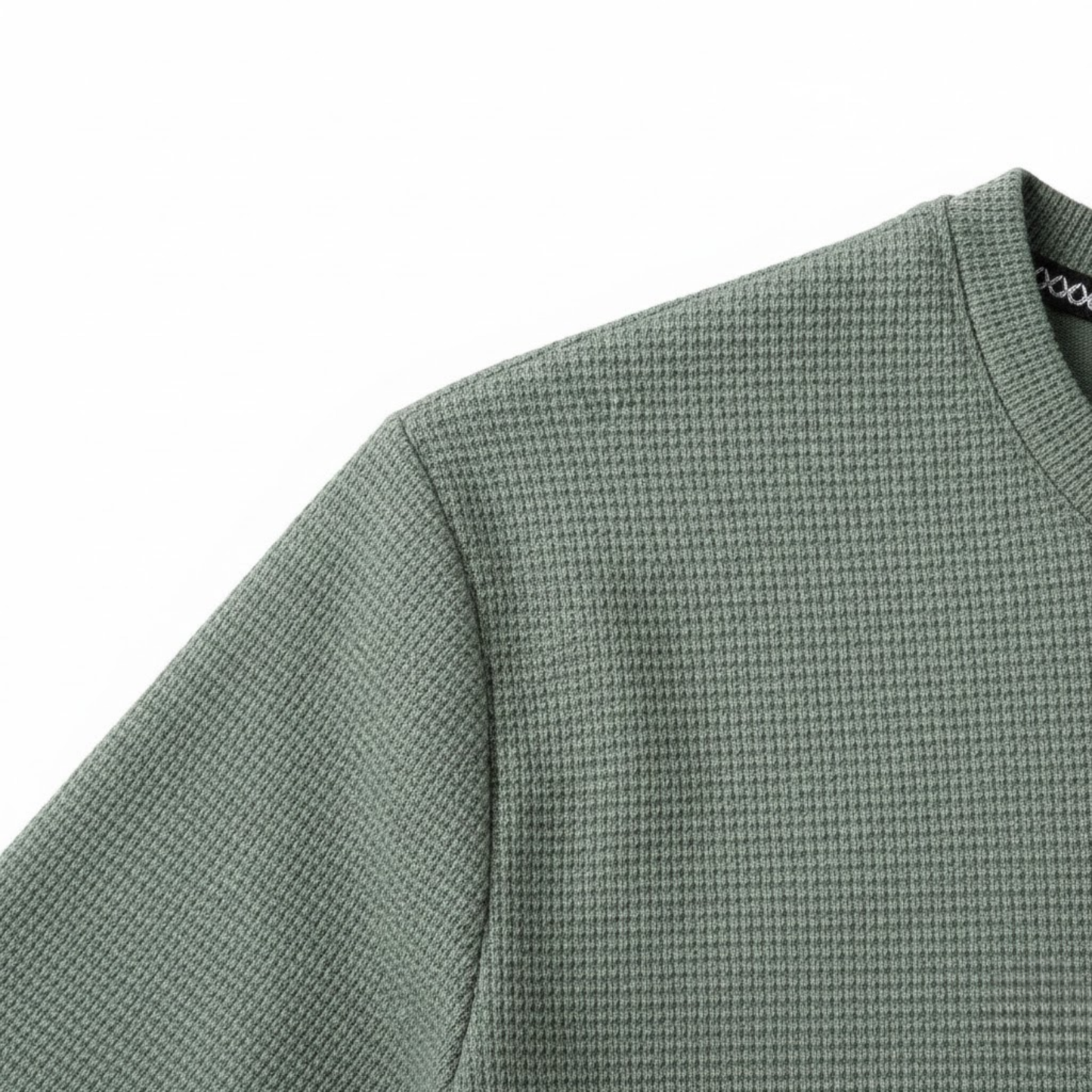 Men's Short Sleeve Waffle Knit Crew Neck T-Shirt - Breathable Casual Pullover Top