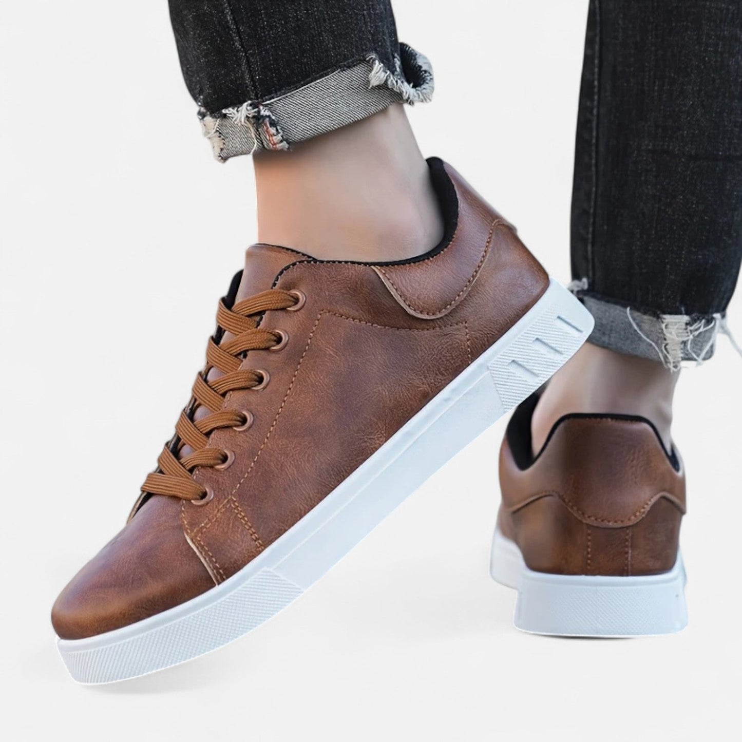 Men's Stylish Business Casual Lace-Up Sneakers | Comfortable Everyday Footwear