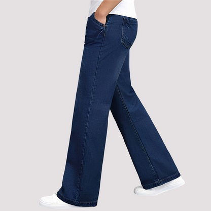 Women's Flared Leg Straight Jeans - Stylish and Comfortable Fit