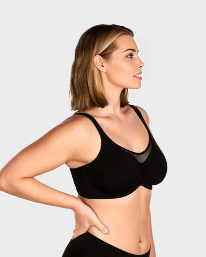 Comfortable Plus Size Full Coverage Cooling Minimizer Bra for Enhanced Support