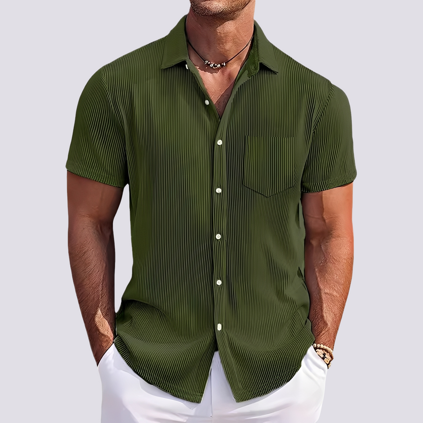 James - Elegant Striped Shirt for Men
