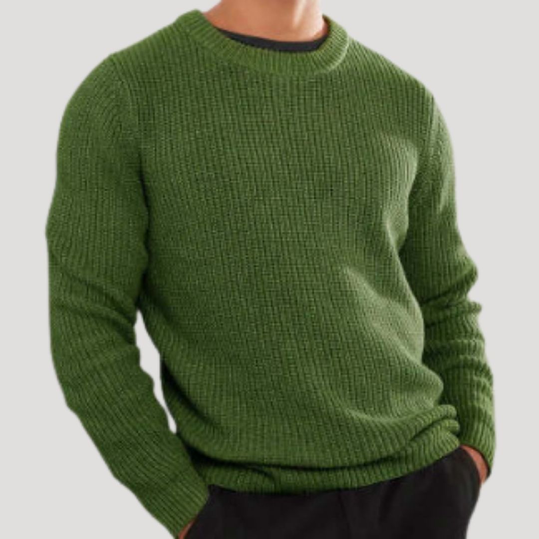 Men's Winter Classic Knit Crew Neck Sweater - Warm and Stylish Knitwear
