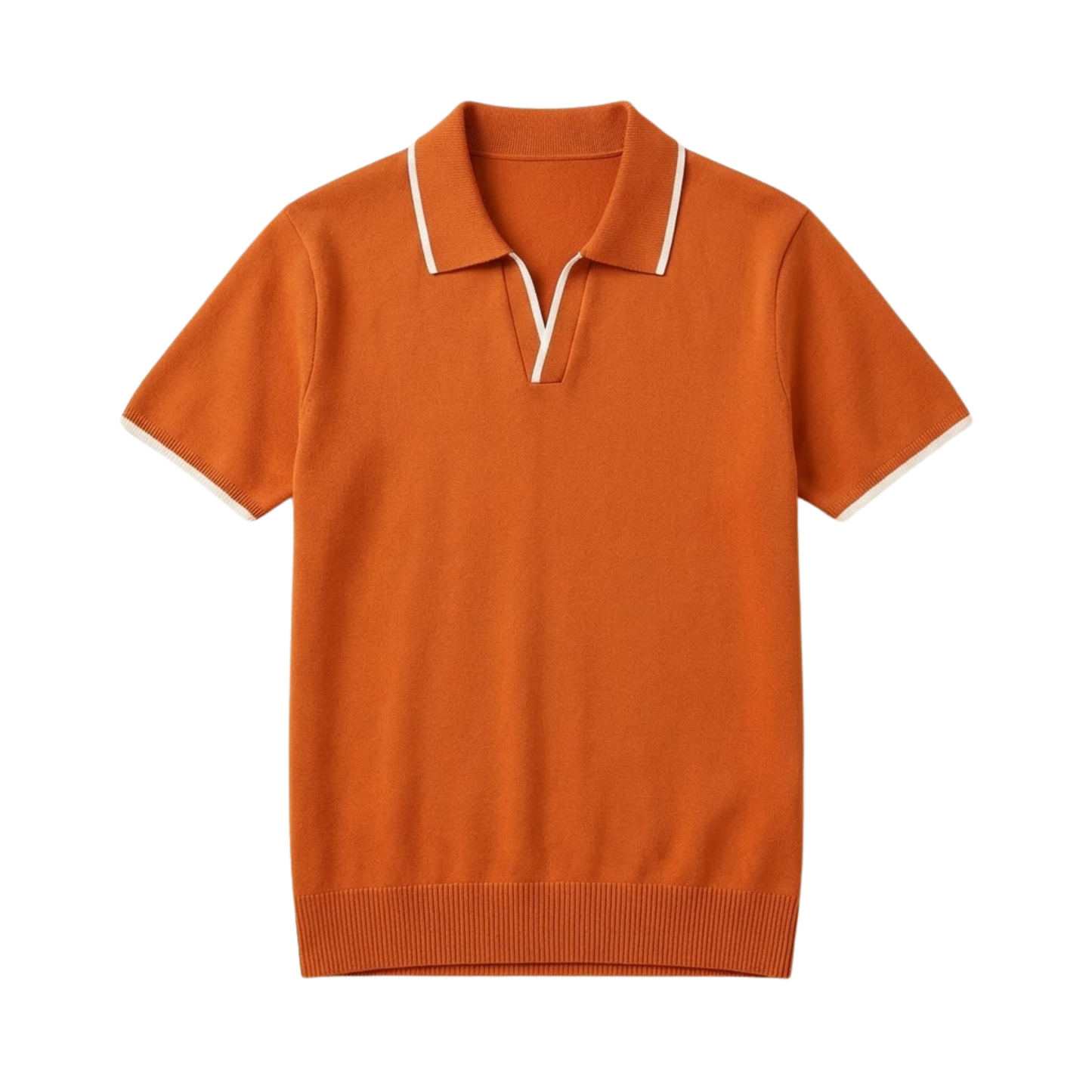Men's Slim Fit Short Sleeve Knit Polo Shirt - Cotton Polyester Blend Smart Casual Top