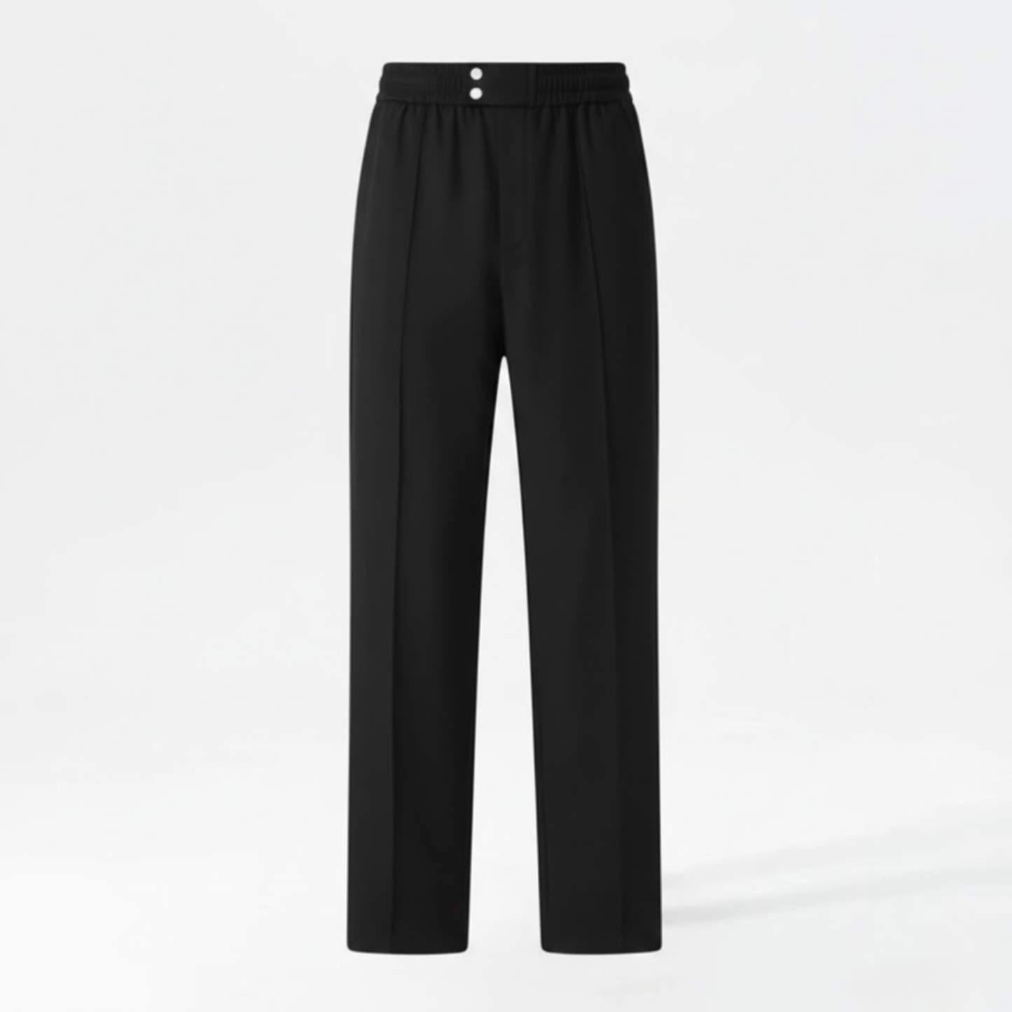 Men's Loose Fit Silk Casual Pants - Drapey Straight Leg Solid Color Trousers