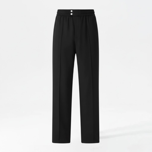 Men's Loose Fit Silk Casual Pants - Drapey Straight Leg Solid Color Trousers