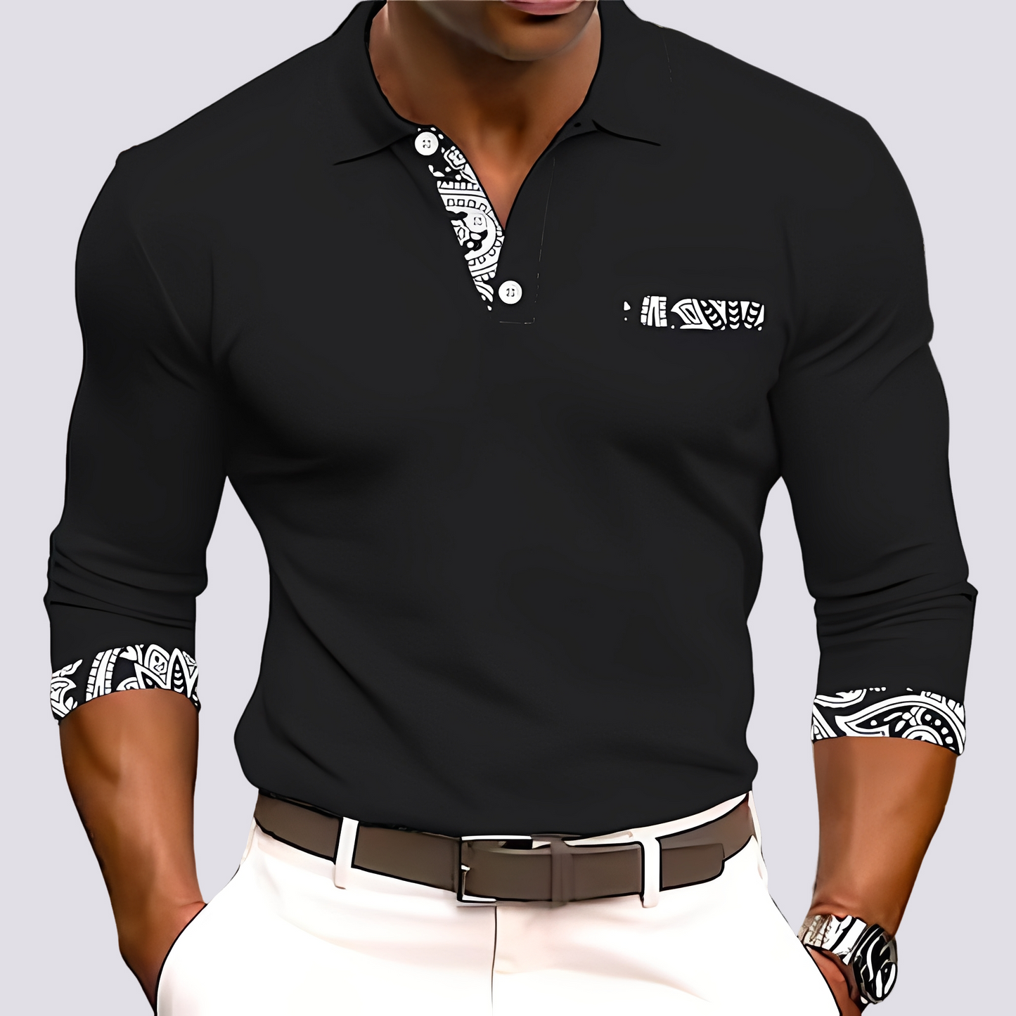 Hamish - Elegant Long-Sleeve Shirt for Men
